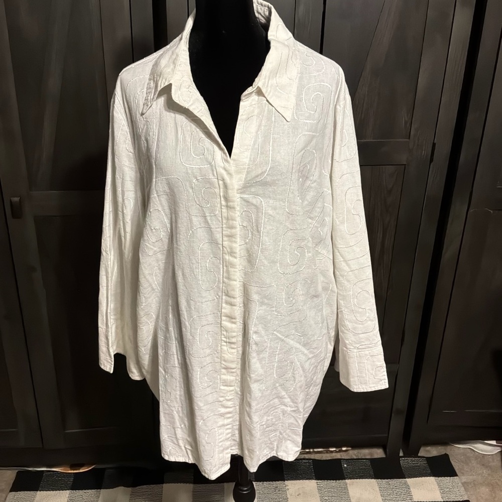 Elegant White Button Down Shirt